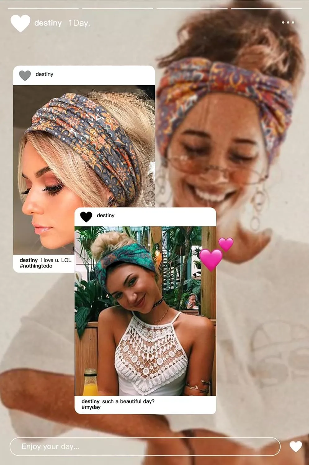 4 Packs Wide Headbands for Women Knotted Non Slip Fashion Floral Mandragora Printed Head Bands for Women??s Hair Large African Bandana Hairbands Sports Workout Thick Turban Hair Accessories