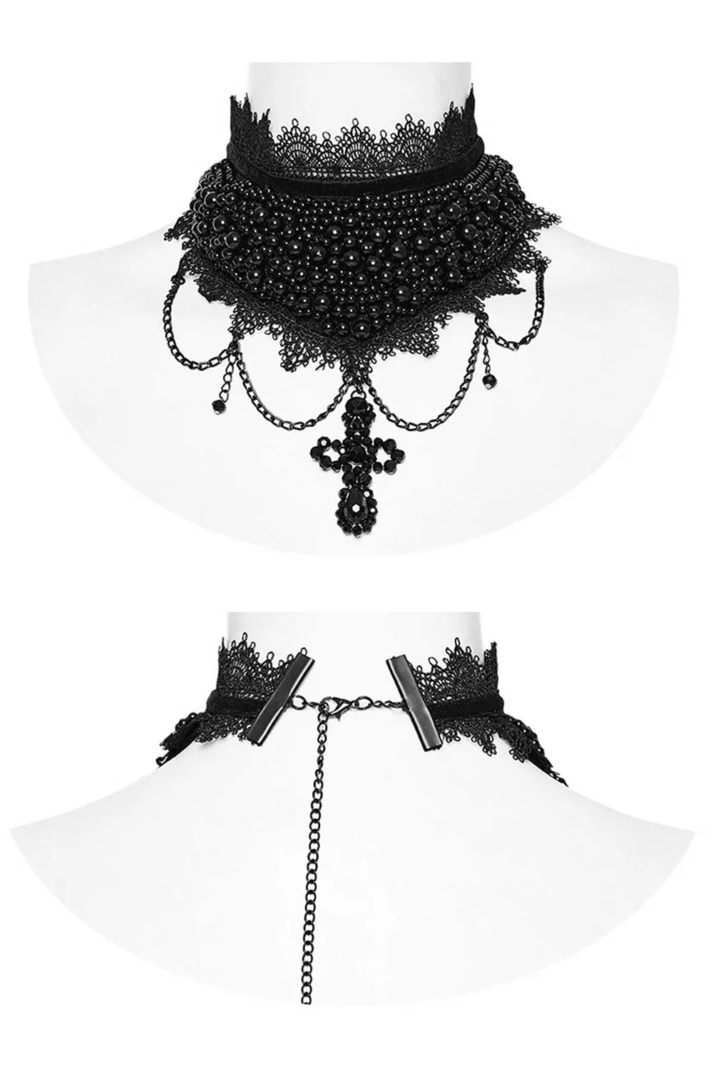 Art Deco Gothic Cross Choker