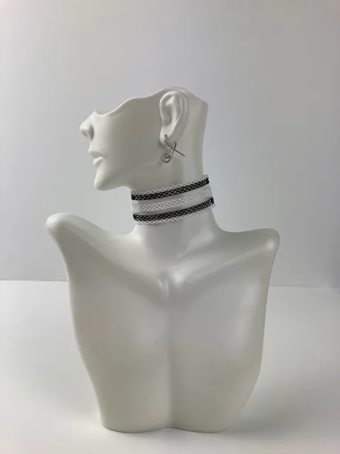Black White Lace Choker