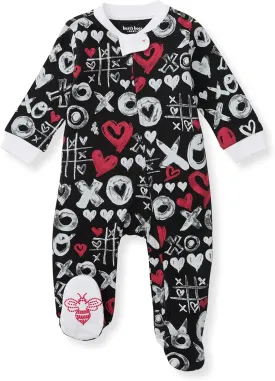 Burt's Bees Baby Boys' Organic Cotton Loose Fit Sleep and Play One-Piece Zip Front Footed Pajamas