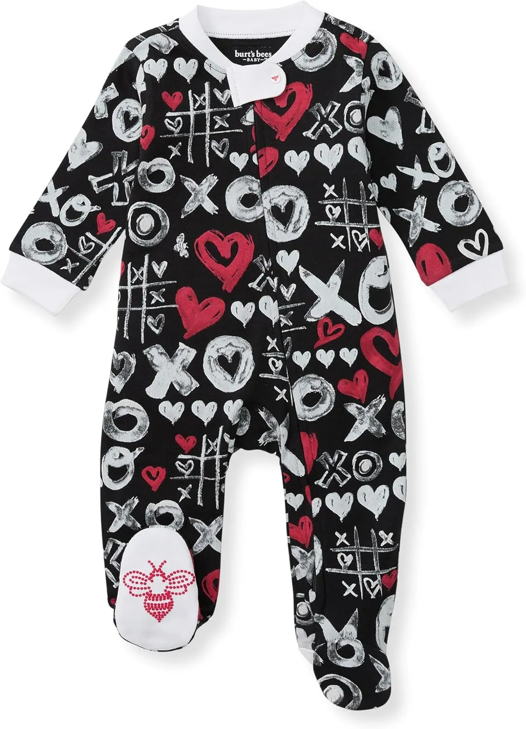Burt's Bees Baby Boys' Organic Cotton Loose Fit Sleep and Play One-Piece Zip Front Footed Pajamas