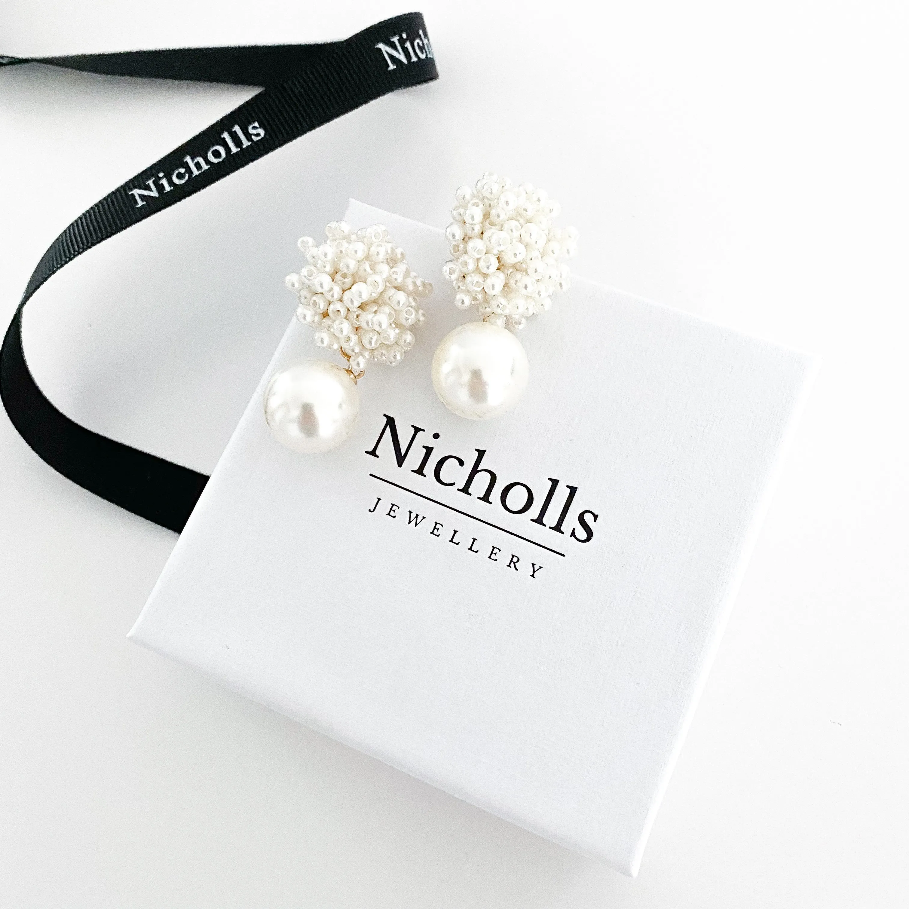 Charlotte Cluster Drop Earrings