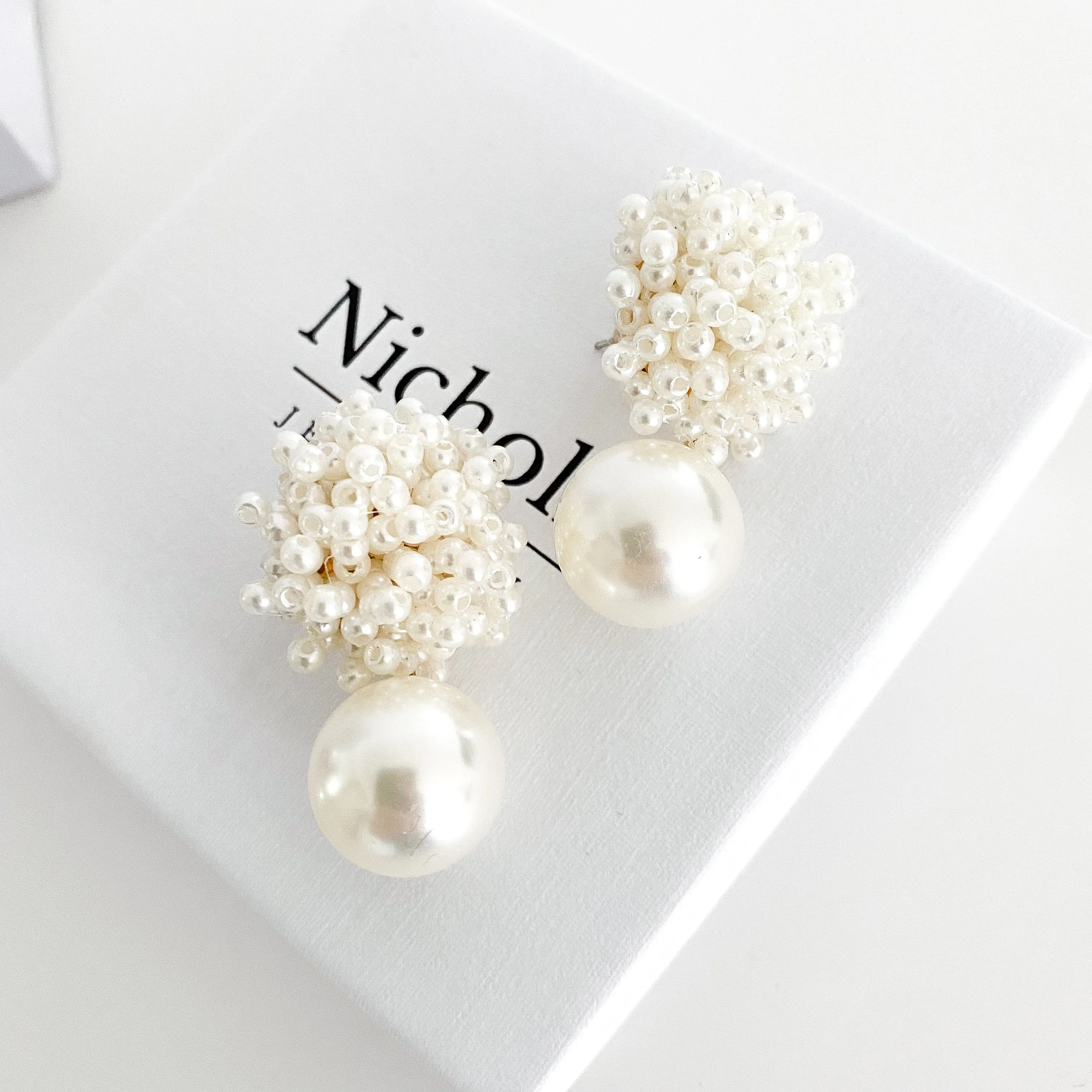 Charlotte Cluster Drop Earrings