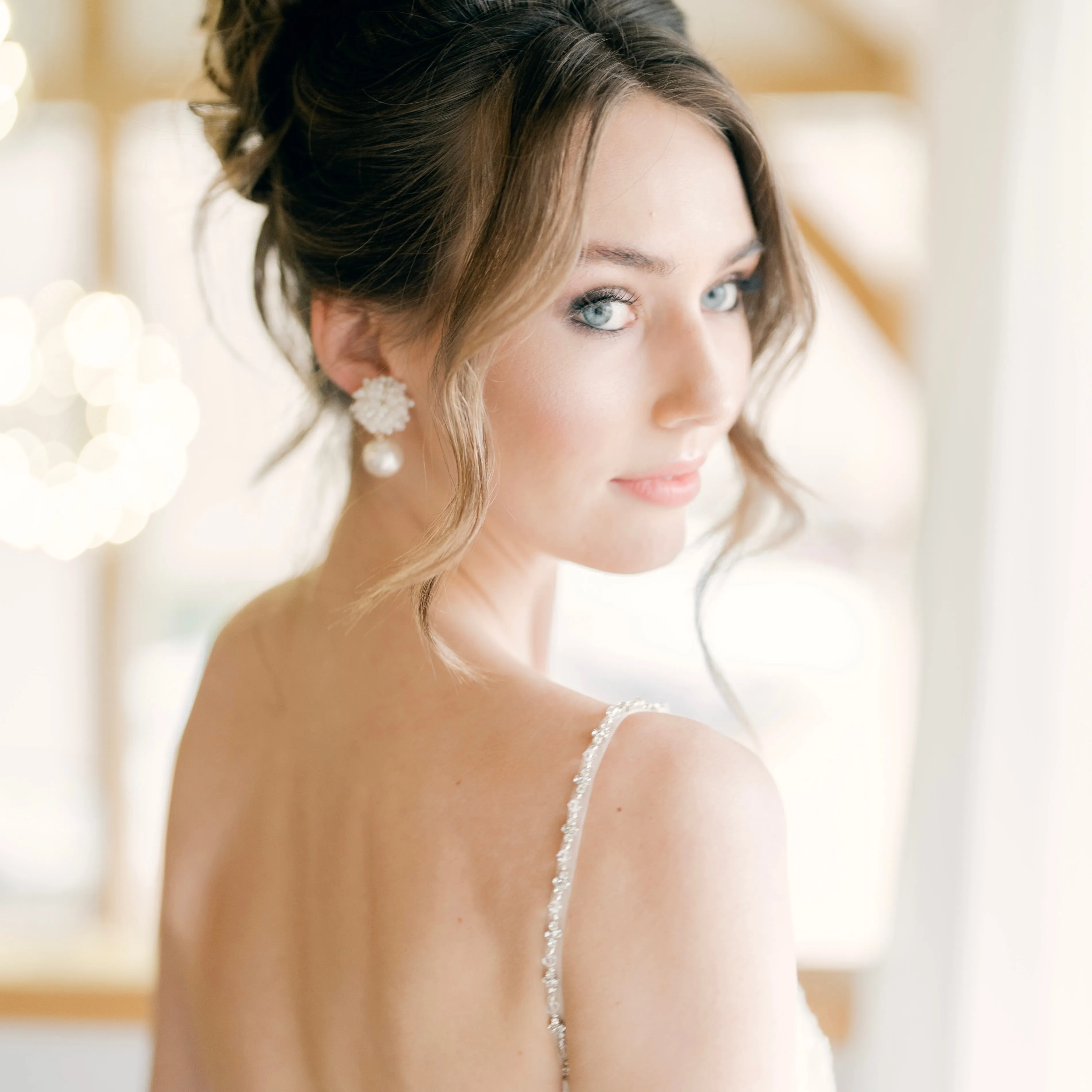 Charlotte Cluster Drop Earrings