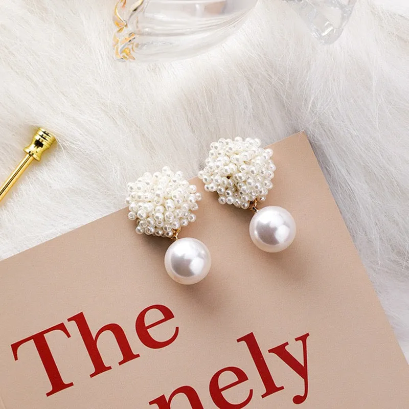 Charlotte Cluster Drop Earrings