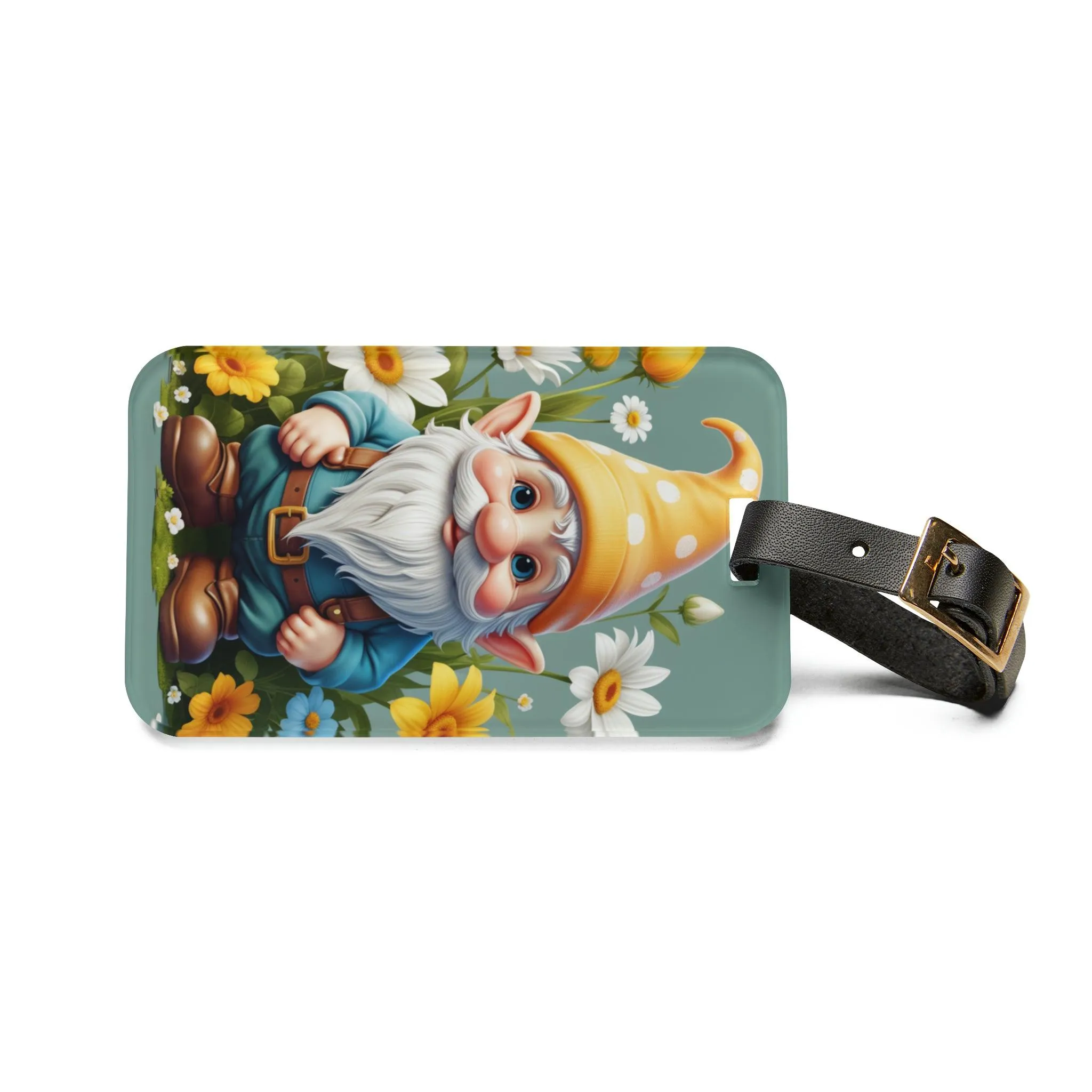 Charming Gnome Luggage Tag for Whimsical Travel Experiences