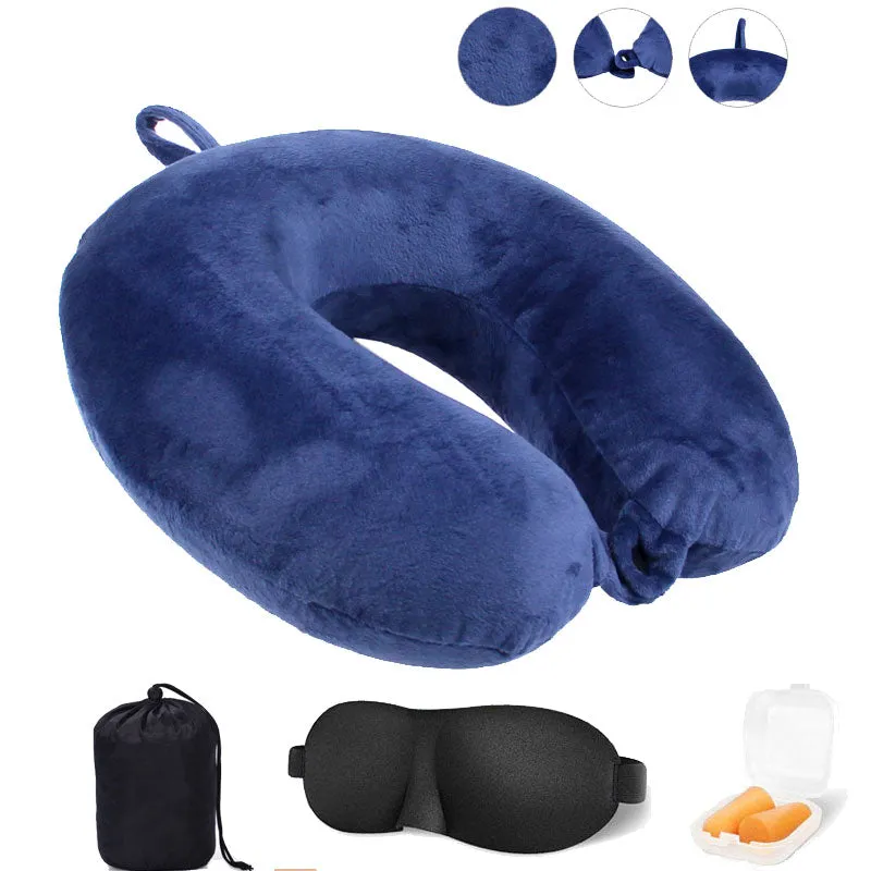 Comfortable Memory Foam Neck Travel Pillow Kit
