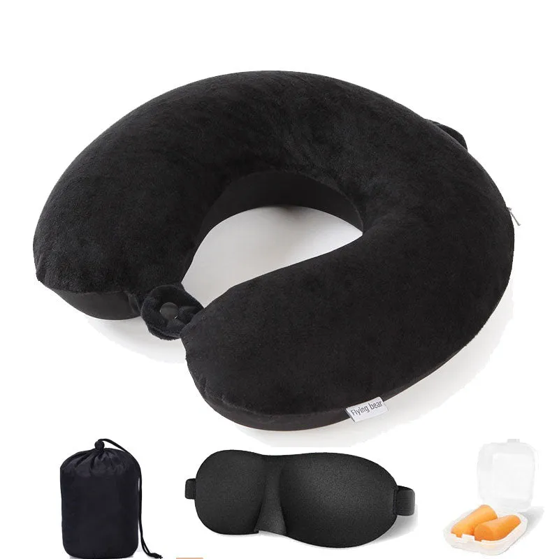Comfortable Memory Foam Neck Travel Pillow Kit