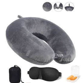 Comfortable Memory Foam Neck Travel Pillow Kit