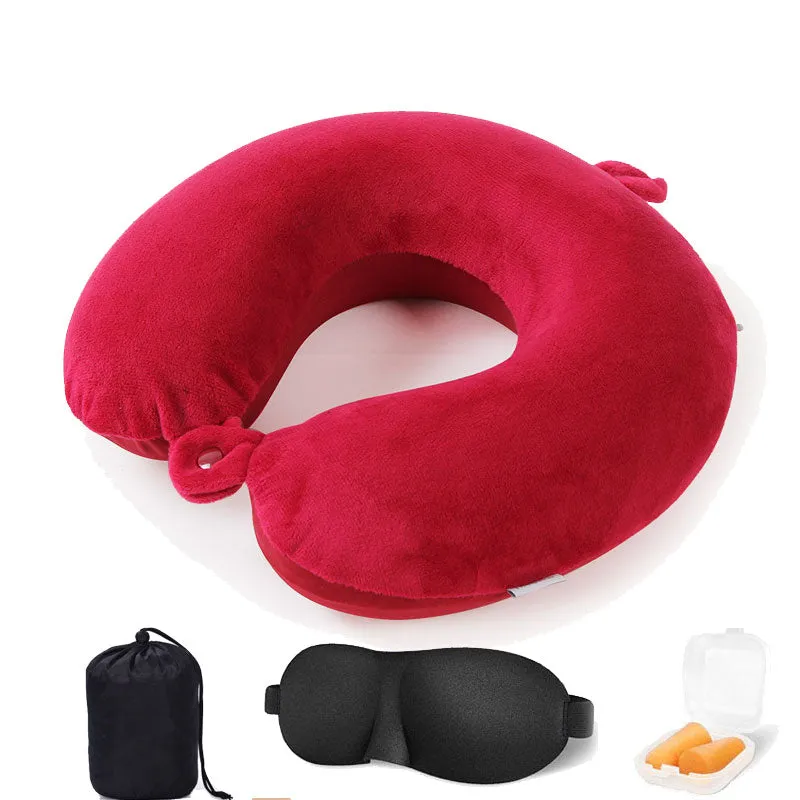 Comfortable Memory Foam Neck Travel Pillow Kit