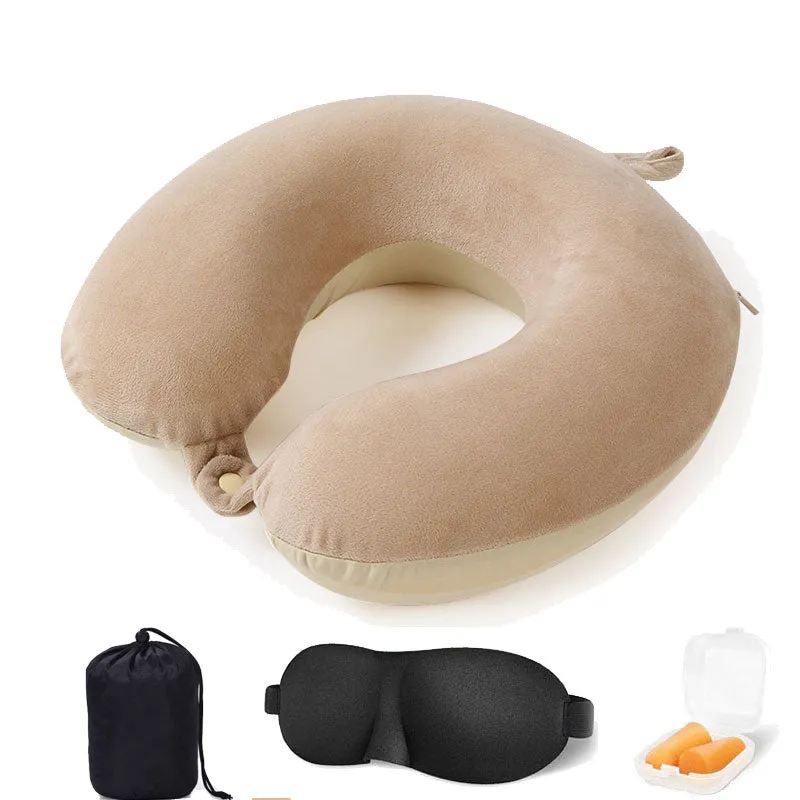 Comfortable Memory Foam Neck Travel Pillow Kit