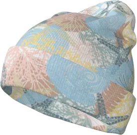 Corals and Seashells 1 Print Winter Beanie for Men Women Slouchy Beanie Hats Soft Knit Caps Ski Stocking Cuffed Cap