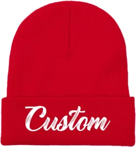 Custom Beanie Hat Personalized Winter Knitted Hat Add Design Your Own Text/Logo/Image Beanie
