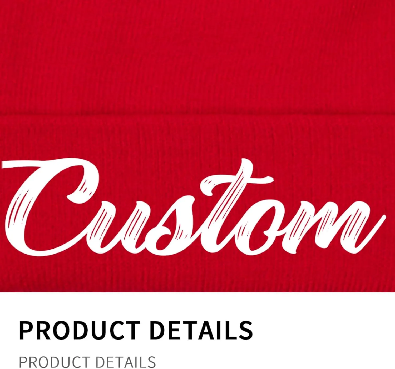 Custom Beanie Hat Personalized Winter Knitted Hat Add Design Your Own Text/Logo/Image Beanie