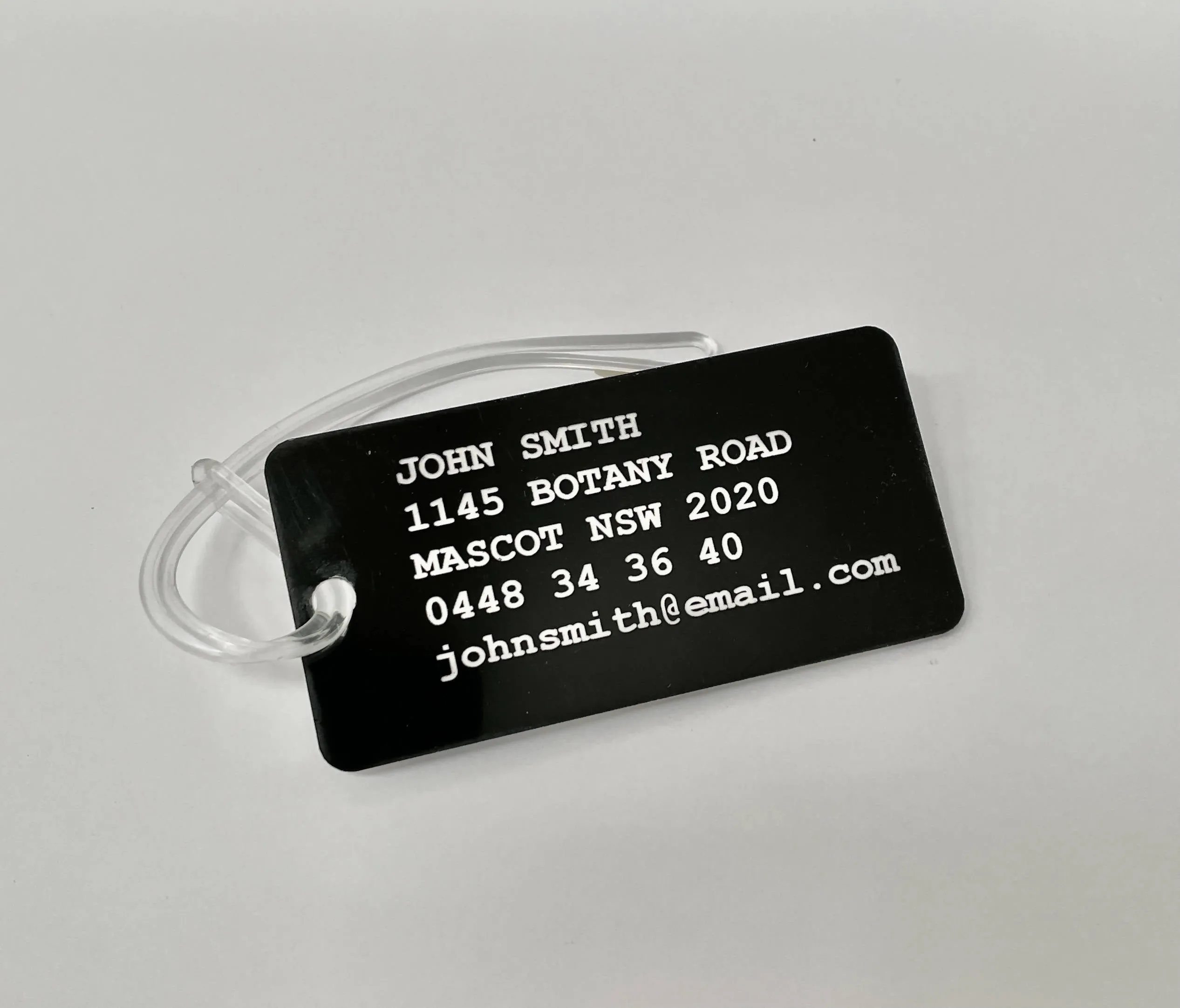 CUSTOM LUGGAGE TAG BLACK