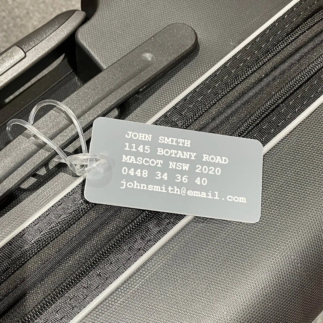 CUSTOM LUGGAGE TAG GREY