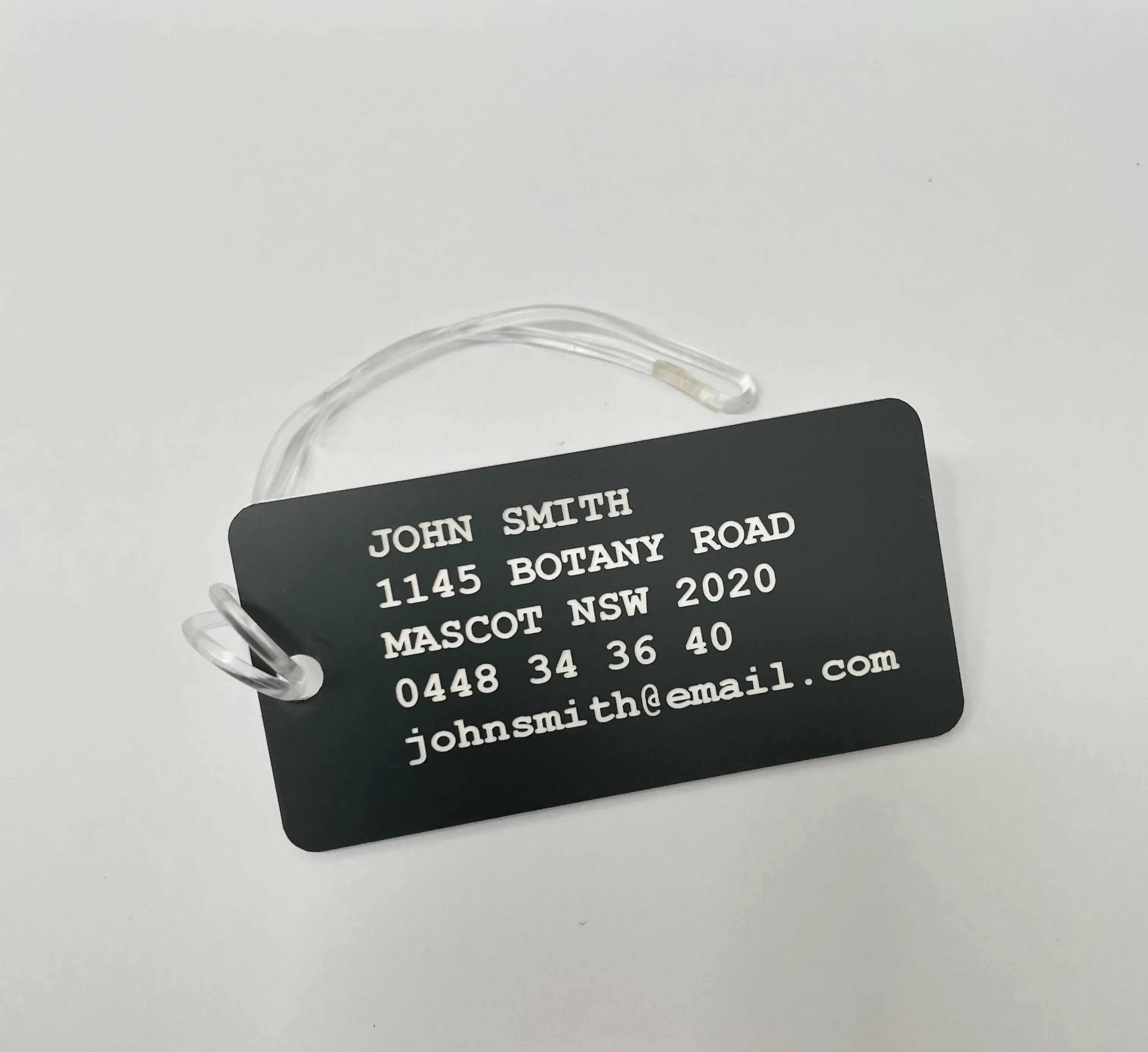 CUSTOM LUGGAGE TAG GREY
