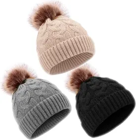 DANMY Baby Beanie Hat, Infant Newborn Toddler Winter Warm Knit Cap for Little Boys Girls, Winter Warm Hat