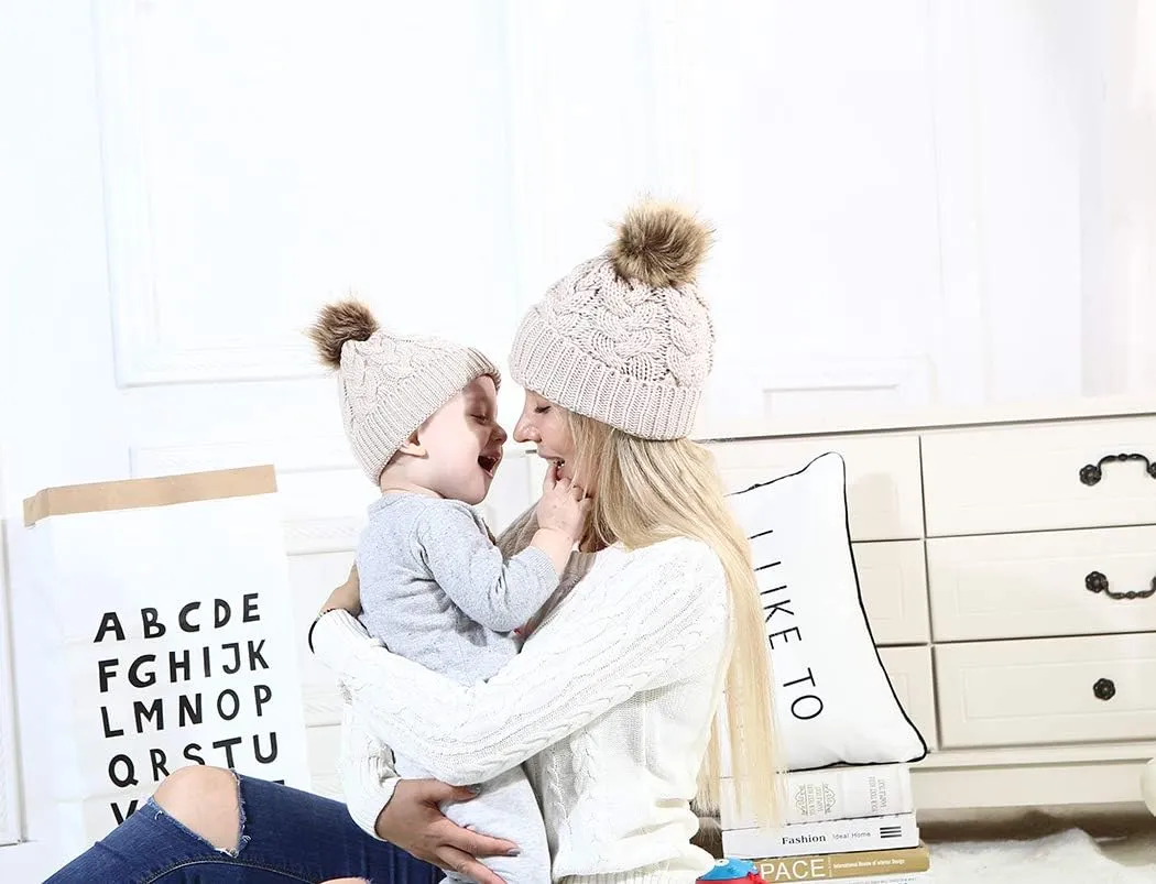 DANMY Baby Beanie Hat, Infant Newborn Toddler Winter Warm Knit Cap for Little Boys Girls, Winter Warm Hat