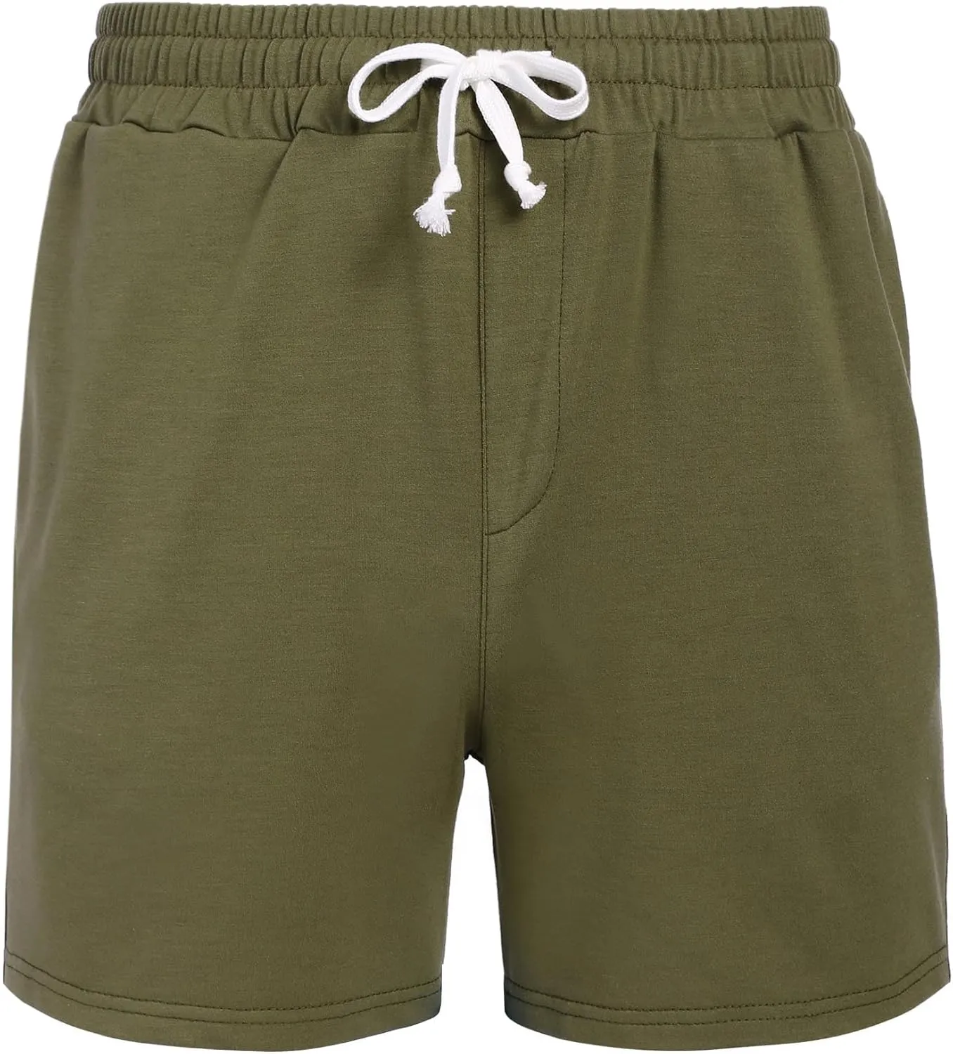 Deyeek 5.5 Inch Mens Pajama Shorts Sleep Cotton Lounge PJ Lightweight Elastic Waist Drawstring Nightwear Bottom with Pockets