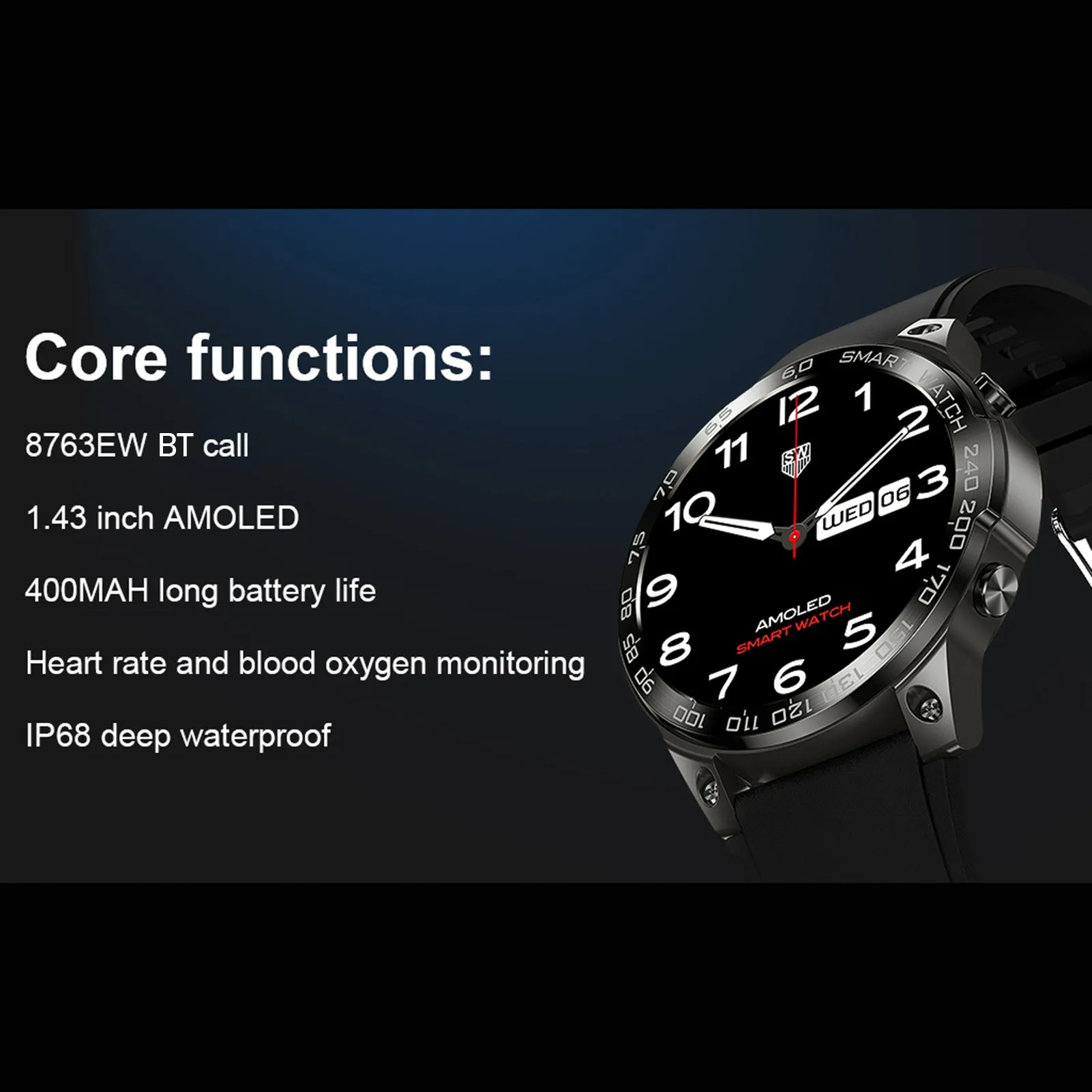 DM50 1.43inch smartwatch HD Color Touchscreen