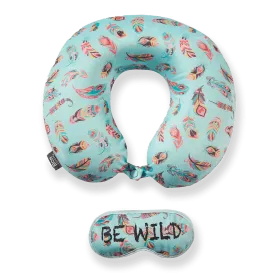 Eye Mask Memory Foam Travel Neck Pillow - BE WILD