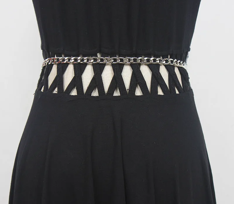 Fashion Versatile Waist Chain Skirt Decorative Suit /Coat /Sweater Chain Pants Chain Thin Belt