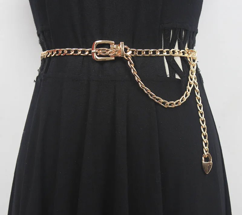 Fashion Versatile Waist Chain Skirt Decorative Suit /Coat /Sweater Chain Pants Chain Thin Belt