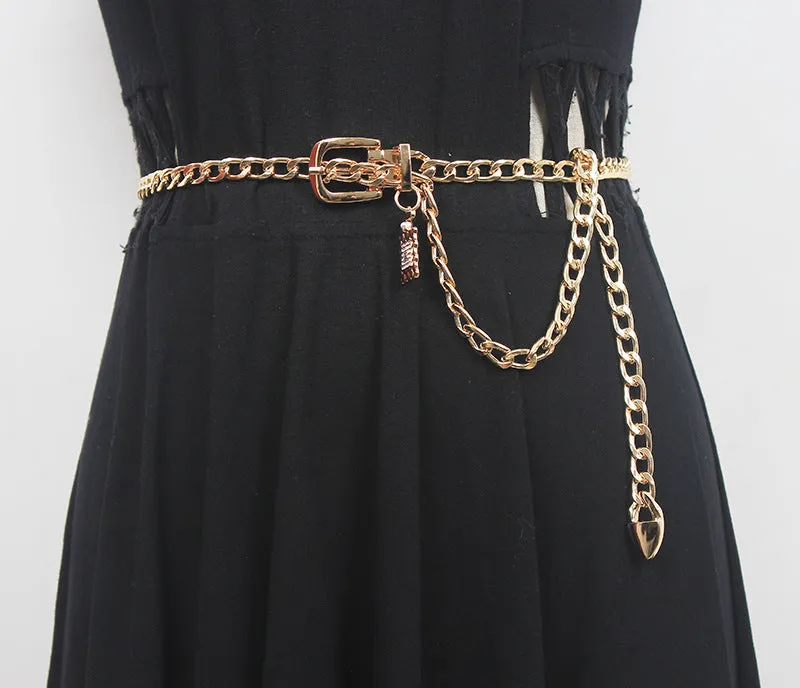 Fashion Versatile Waist Chain Skirt Decorative Suit /Coat /Sweater Chain Pants Chain Thin Belt