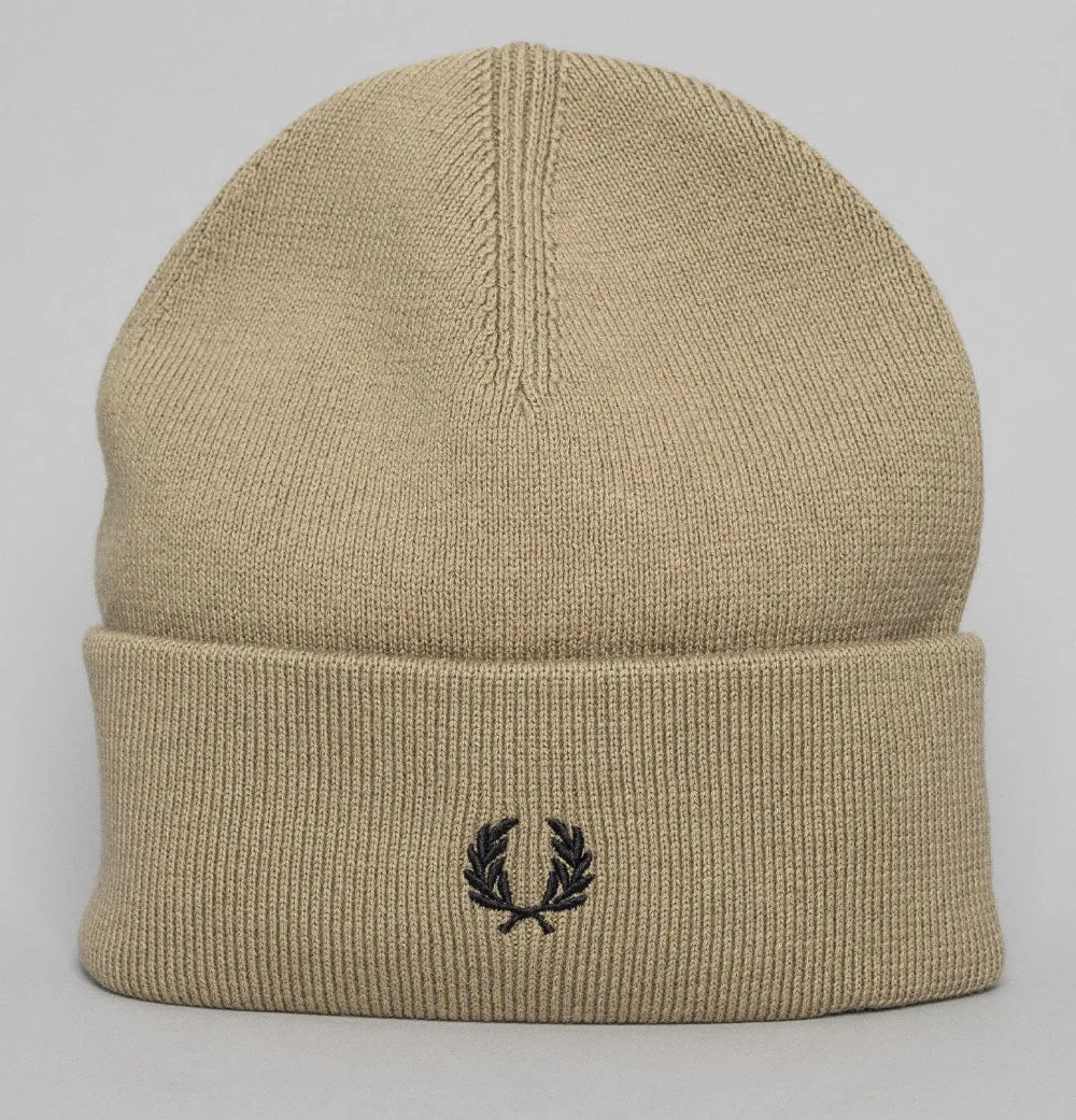 Fred Perry Merino Wool Beanie Warm Stone