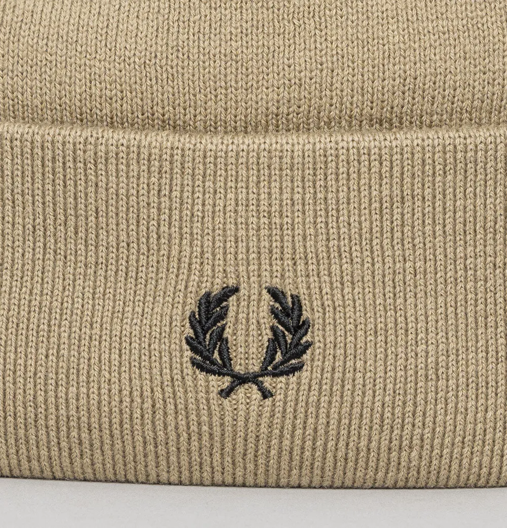 Fred Perry Merino Wool Beanie Warm Stone