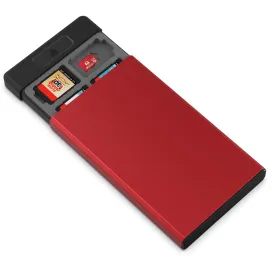 HEIYING Switch Game Card Case for Nintendo Switch 2 2025 / OLED / Lite Games Cards, Metal Game Storage Holder with 20 Games Card Slots and 20 Micro SD Cards Slots