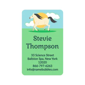 Horse Luggage Tag Labels