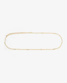 Iced Gem Waist Chain - Gold