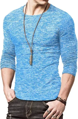 KUYIGO Mens Active T Shirts Sports Running Shirt Gym Workout Quick Dry Crew Neck Printing Tee Tops