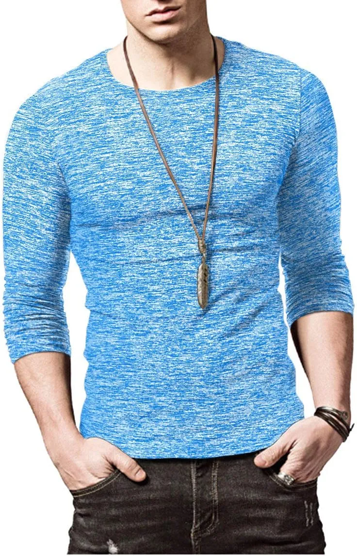 KUYIGO Mens Active T Shirts Sports Running Shirt Gym Workout Quick Dry Crew Neck Printing Tee Tops
