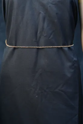 Luxury in Links: Gold Hip Chain with Glistening Gold Stones |JCSFashions