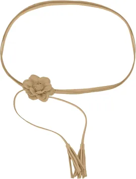 NIDMIDO Women Braided Waist Belt Bohemian Woven Waist Rope Flower Tassels Waist Accessories for Dress