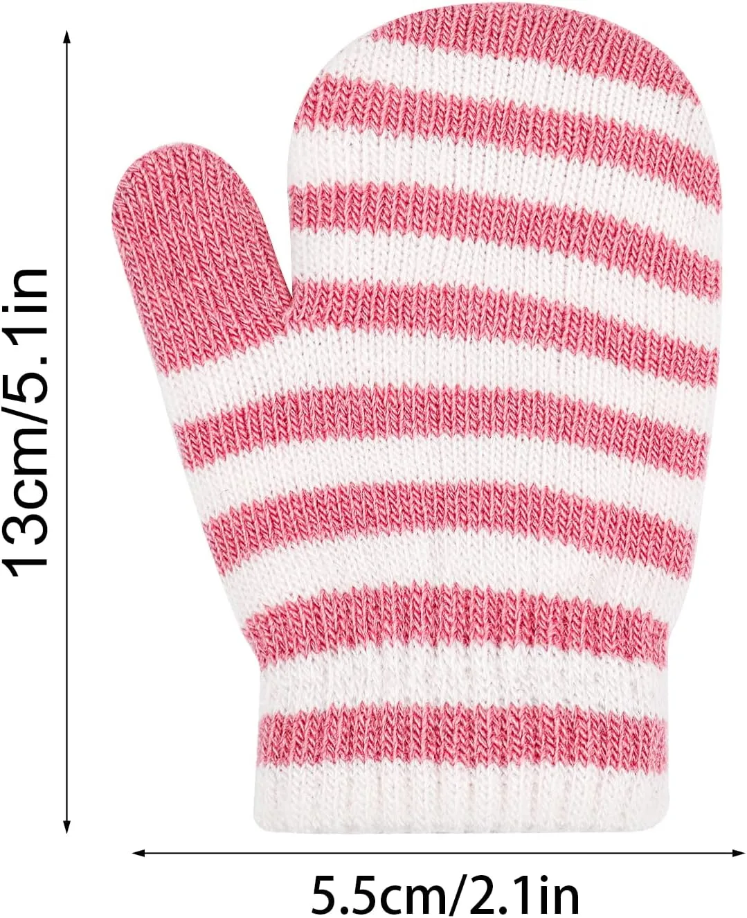 ONESING 5 Pair Toddler Mittens Black Baby Winter Gloves for Girls Boys - Warm Newborn Gloves
