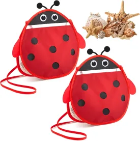 Pack Seashell Collecting Mesh Beach Bag Adjustable Strap Mesh Bag for Beach Picking up Seashells