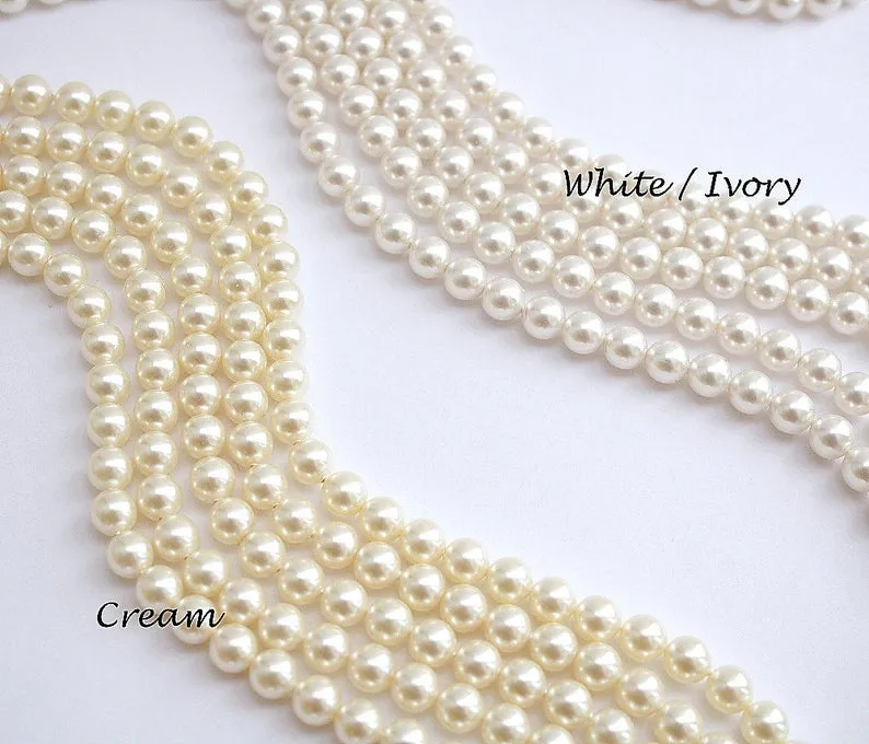 Pearl Drop Earrings for Weddings with Flower Ear Posts-Lila