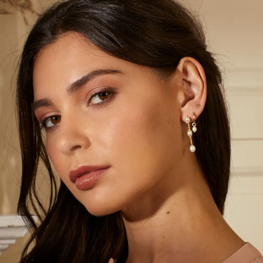 Pearls of Wisdom Drop Earrings | 9ct Gold