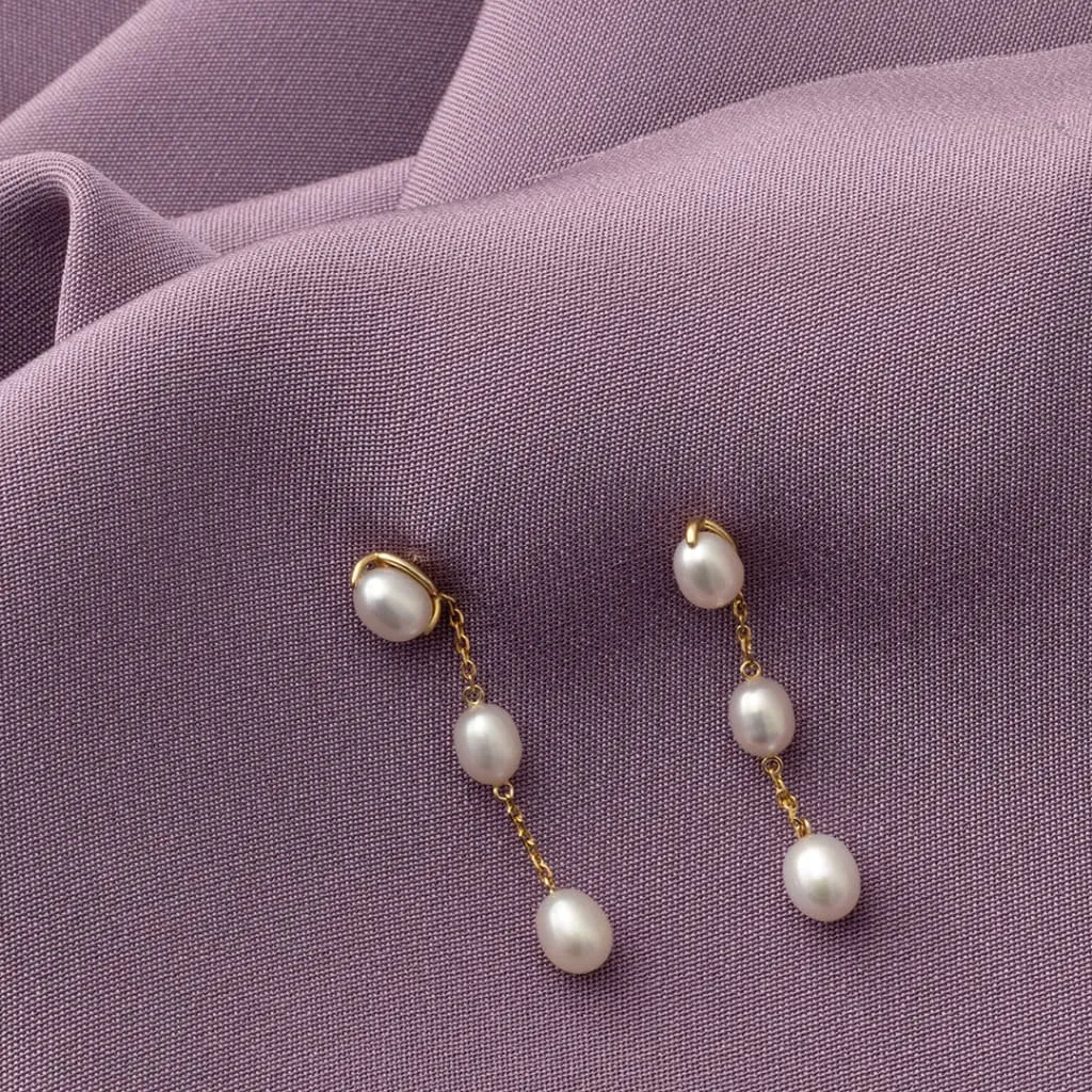 Pearls of Wisdom Drop Earrings | 9ct Gold
