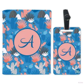 Personalised Passport Cover Travel Suitcase Tag - Pink Cactus Décor