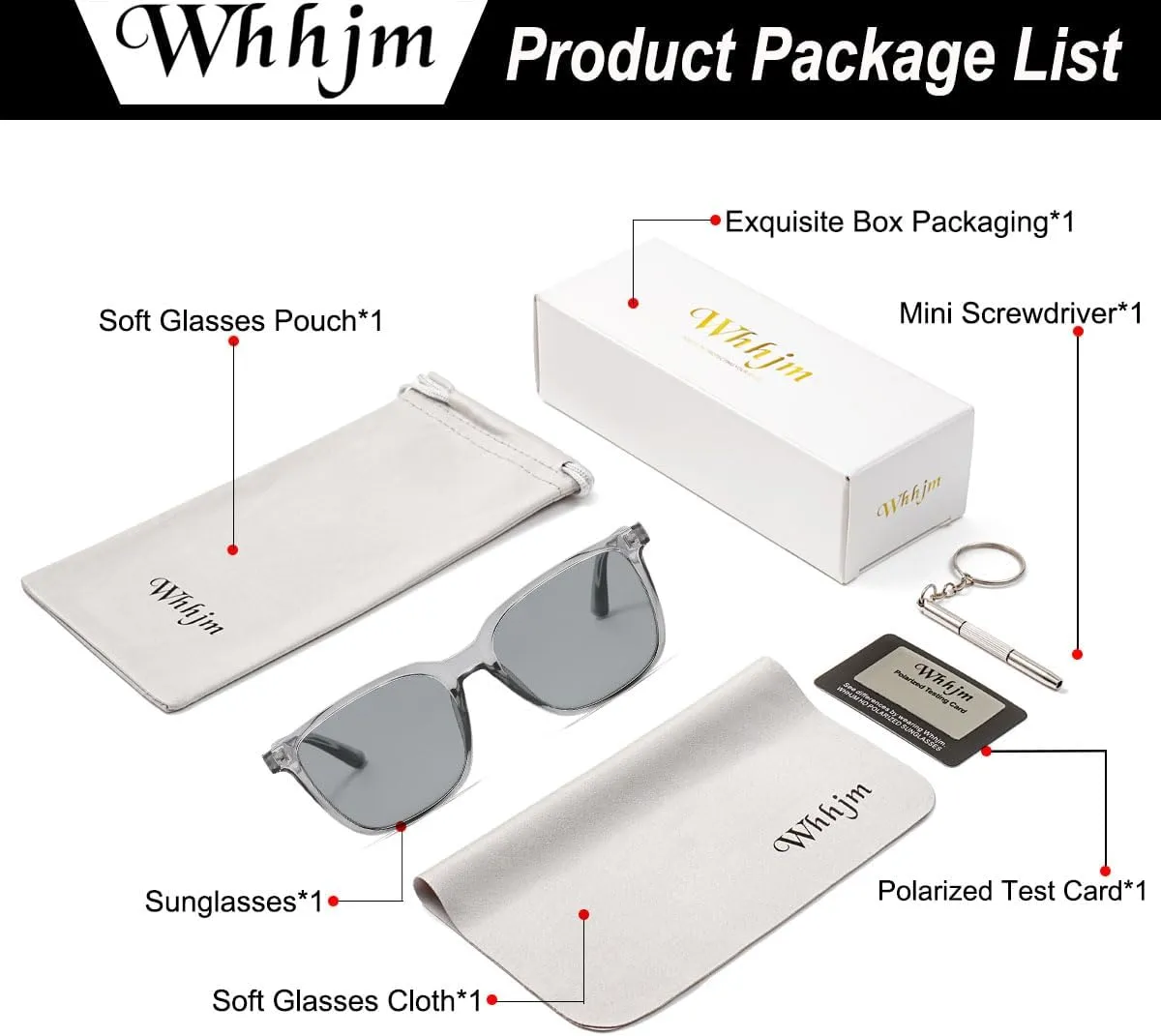 Polarized Square Sunglasses for Men Ultralight Classic Retro Square Driving Shades UV400 Protection Sun Glasses