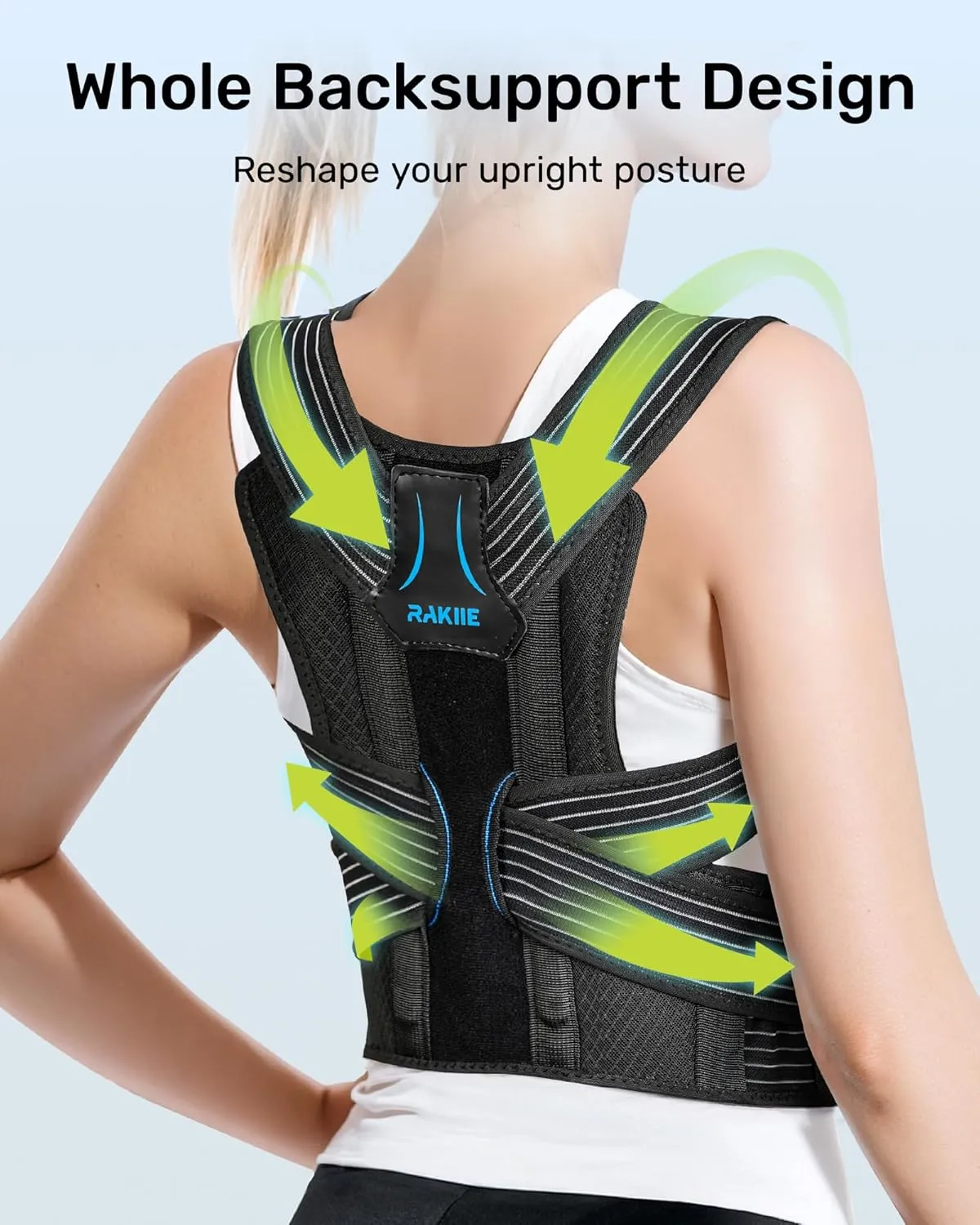 Posture Corrector for Women and Men, Upgraded Back Brace with Enhanced Support, Shoulder Straightener with Cushioned Shoulder Pads & Underarm Pain Relief Strap, Size S (Upper Waist: 29.5"-35.4")