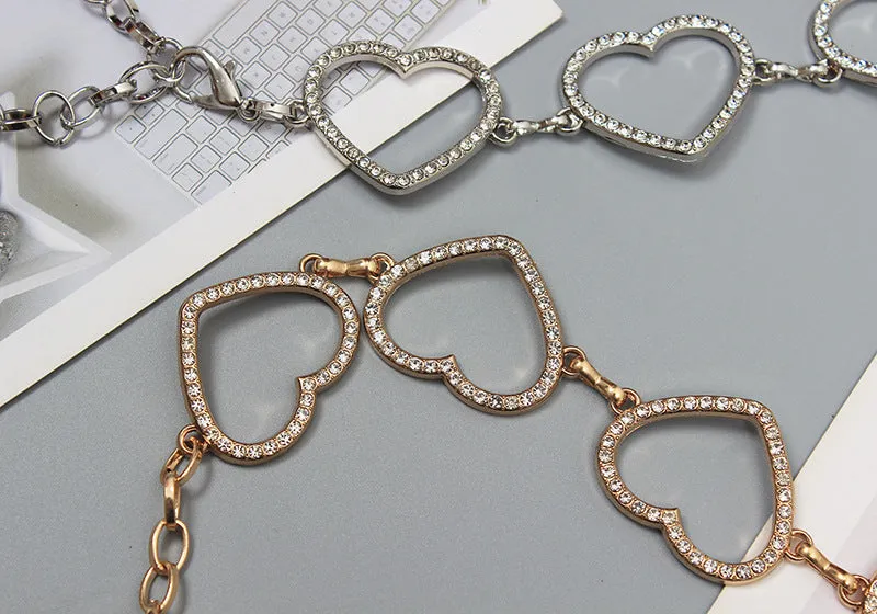 Punk Street Fashion Love Waist Chain Women's Trousers Jeans Accessories Chain Metal Belt