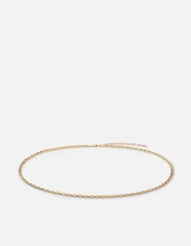Pyper Link Puff Waist Chain, Gold Vermeil