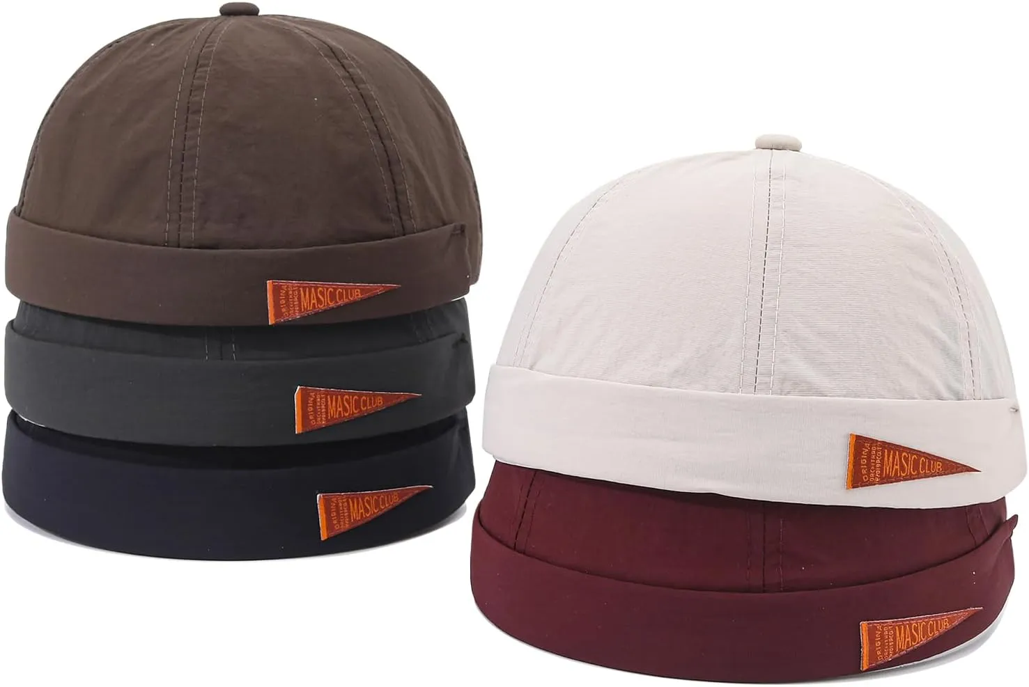 Quick Dry Brimless Hat Lightweight Daily Beanie Waterproof Docker Cap Sailor Rolled Cuff Harbour Hat Casual Skullcap