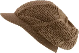 RGY Striped Knit Deep Crown 100% Cotton Rasta Beanie Visor